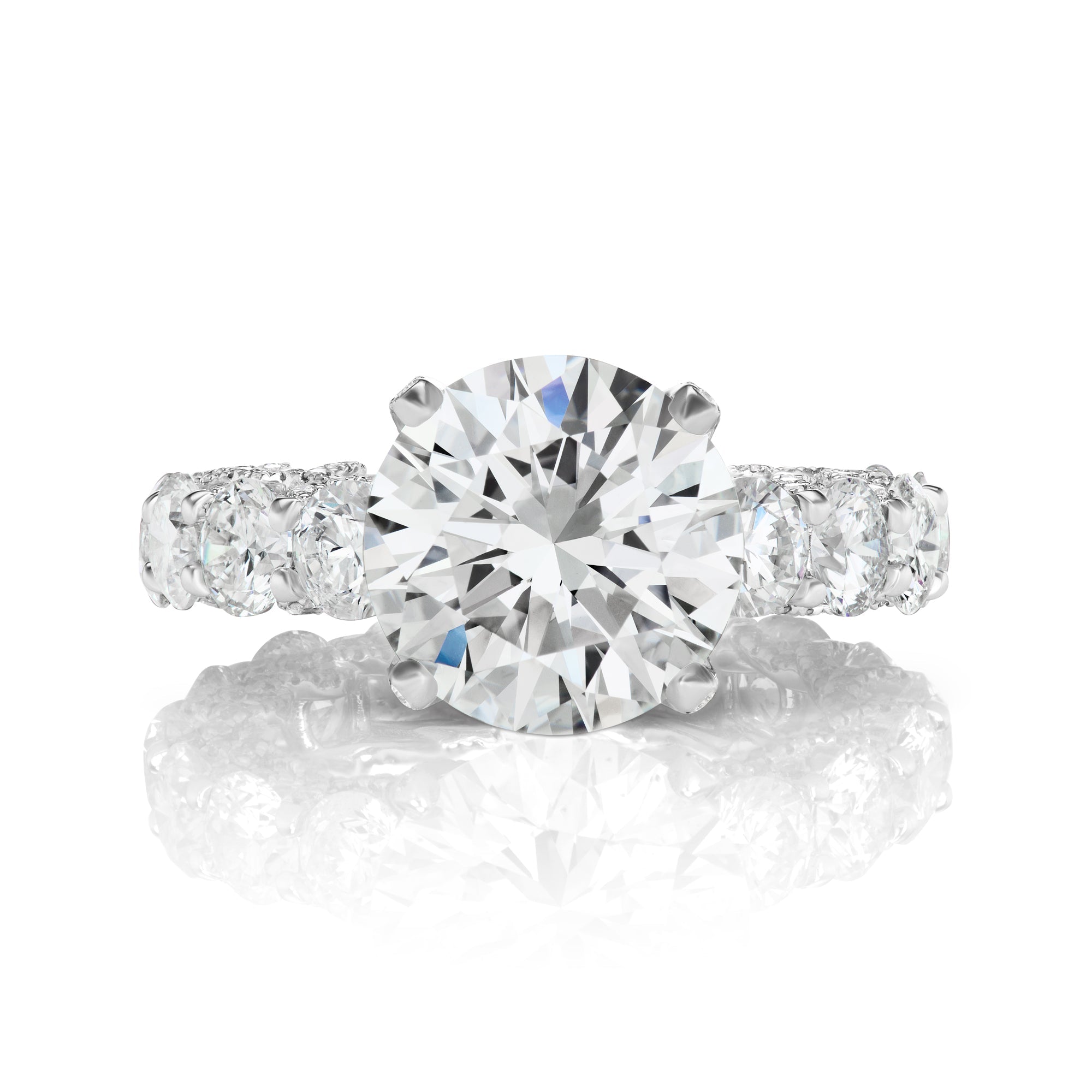 Stunning 11-Carat Round Cut Diamond Engagement Ring – Nekta