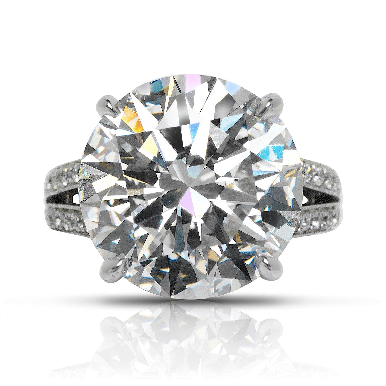 Diagonal Halo Champagne Diamond Ring - deJonghe Original Jewelry