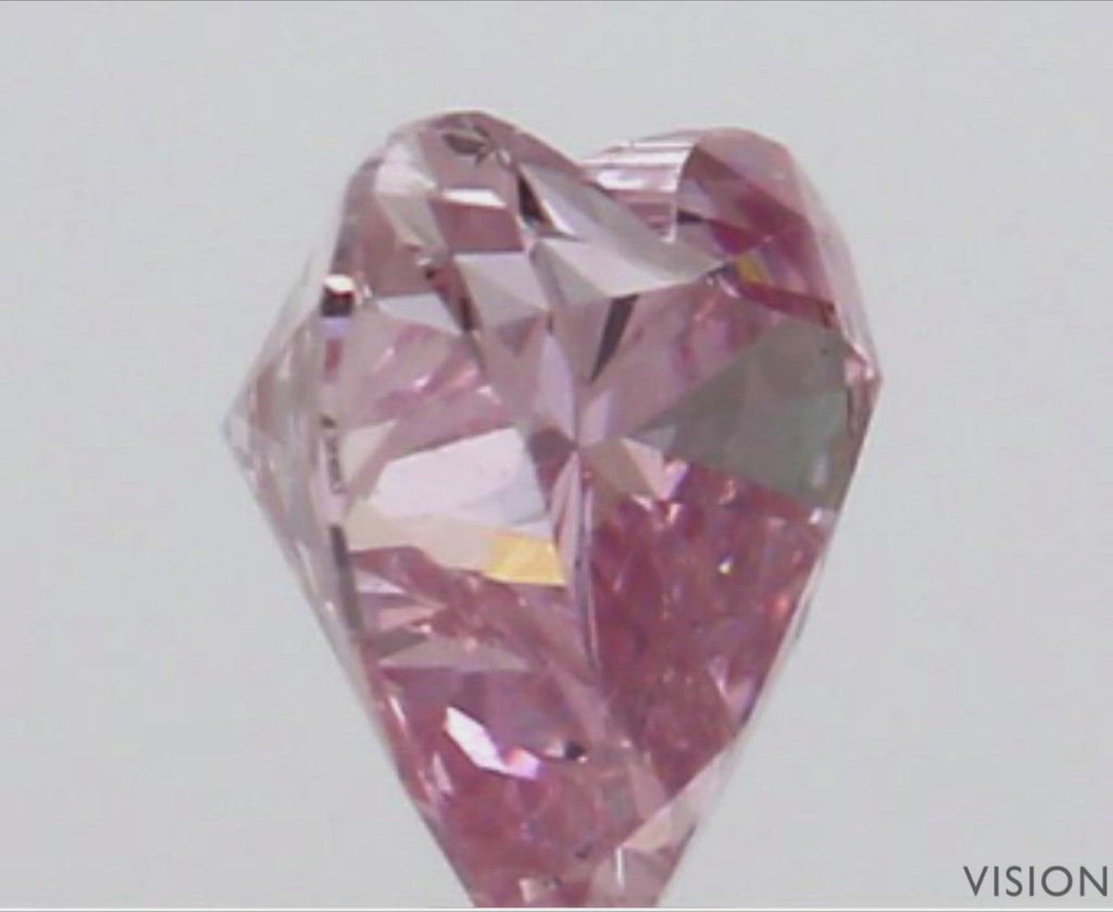 Fancy Pink Argyle Diamond Heart Shaped 0.20 Carat Full Video View