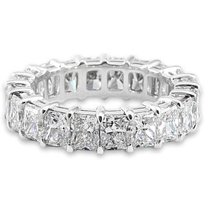  2-3 Carat Radiant Cut Diamond Eternity Band in Platinum 10 pointer Front View