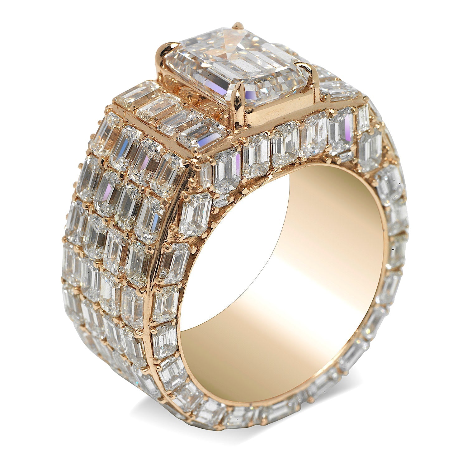 SZUL 1 CTW Men's Genuine Diamond Solitaire Ring in 10K White Gold|Amazon.com