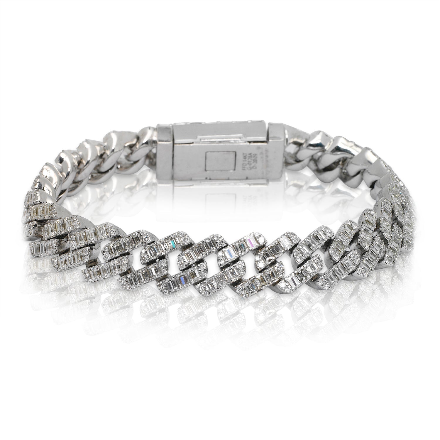 Miami Men's 20-Carat Diamond Cuban Link Chain Bracelet – Nekta New
