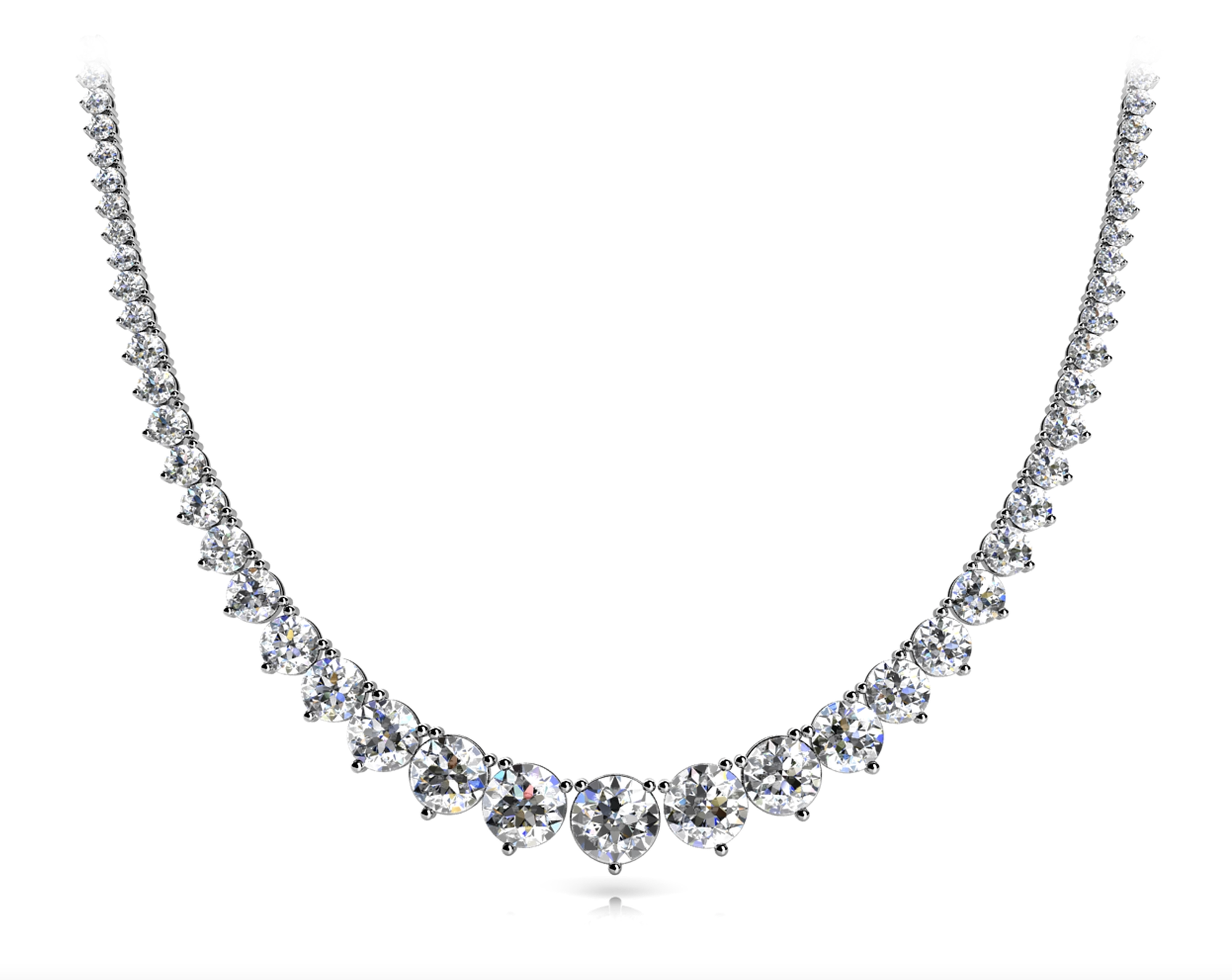 A diamond necklace has 25 diamonds deals