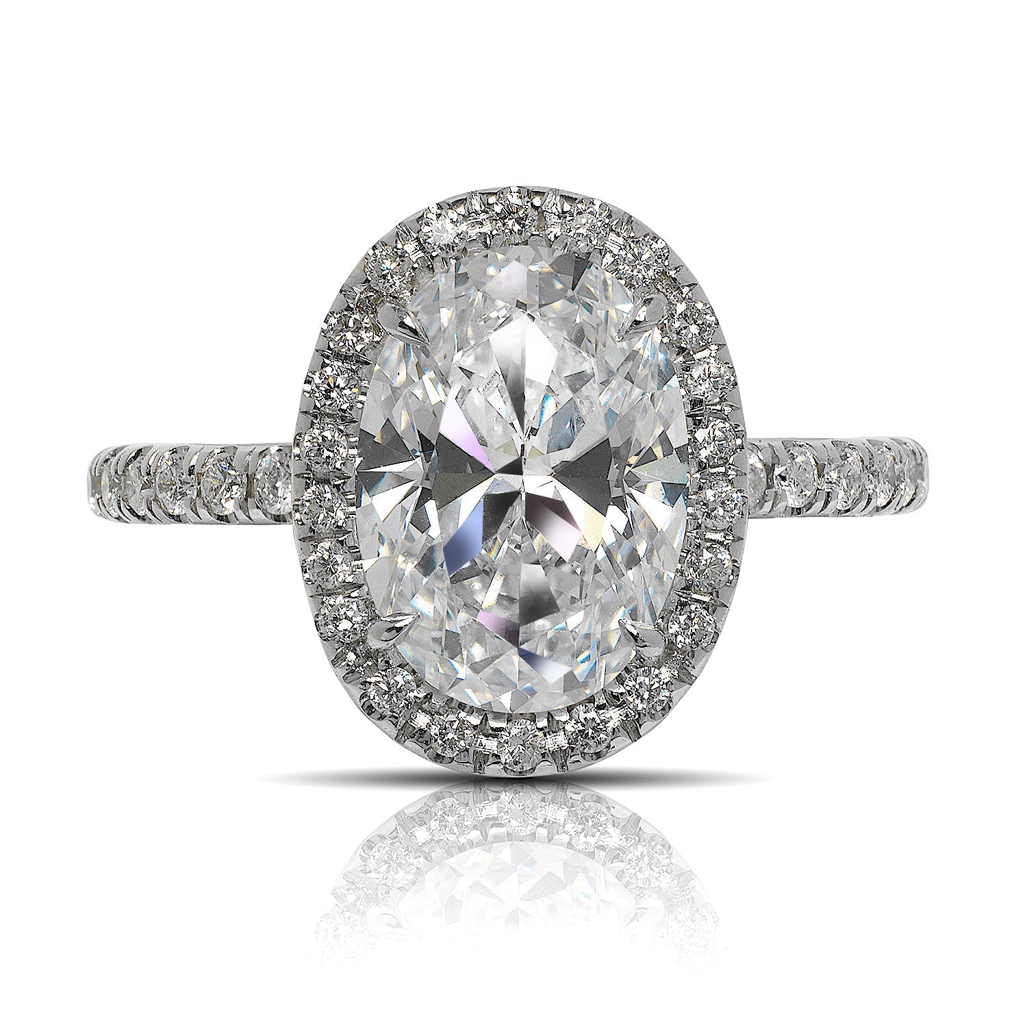 Oval Engagement Ring Set | 2.90 Ct. H Color VS2 GIA Certified –  Kingofjewelry.com