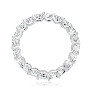 3 Carat Princess Cut Diamond Eternity Band in Platinum 15 pointer Front View