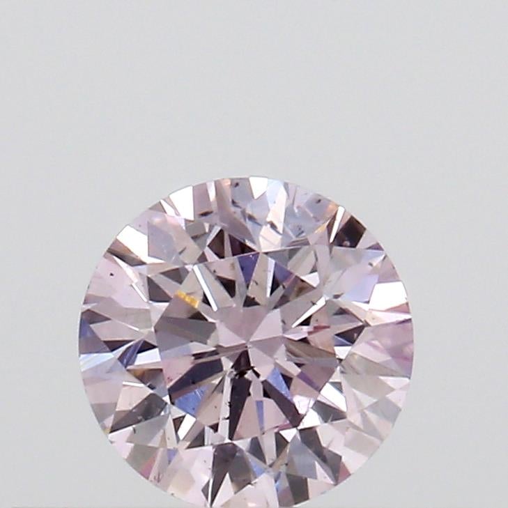 Fancy Light Pink Argyle Diamond Round Shaped 0.20 Carat Front View