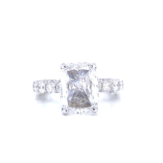 7 Carat Cushion Cut Lab Grown Diamond Engagement Ring. Eternity.  IGI Certified