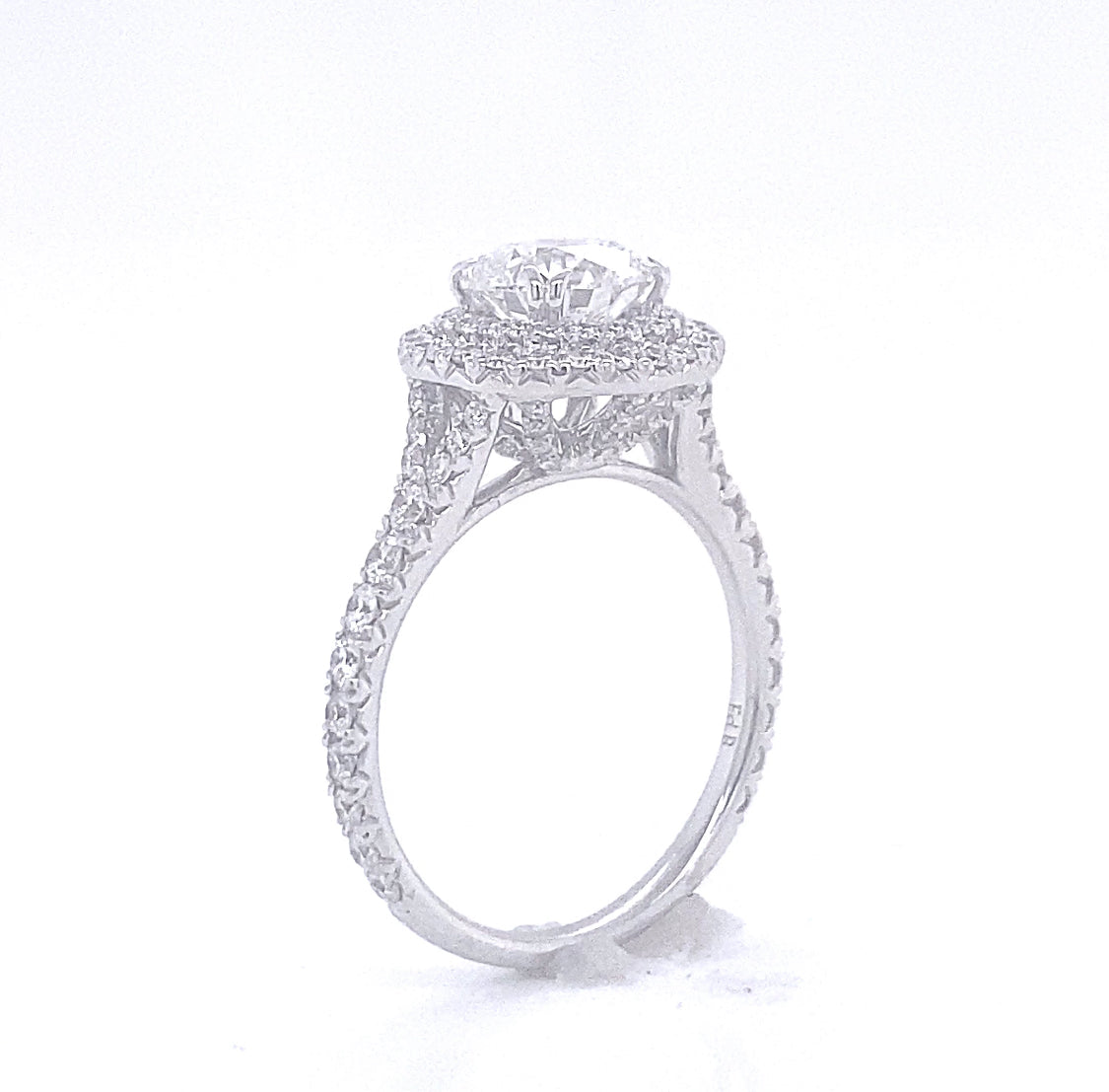 2 carat Lab Grown Diamond Engagement Ring Double Halo
