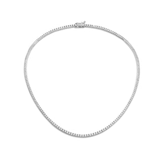 Roselyn 7 Carat Round Brilliant Diamond Necklace in 14kt White Gold