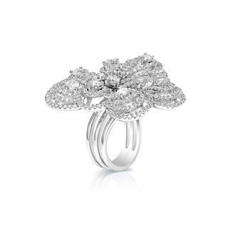 Alani 3 Carat Earth Mined Round Brilliant Diamond Cocktail Ring Side View