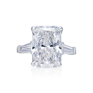 Laken 6 Carats G VVS2 Radiant Cut Lab-Grown Diamond Engagement Ring in Platinum Front View