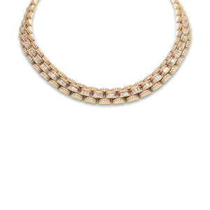 Asher 47 Carat Round Brilliant Diamond Necklace in 18 Karat Yellow Gold