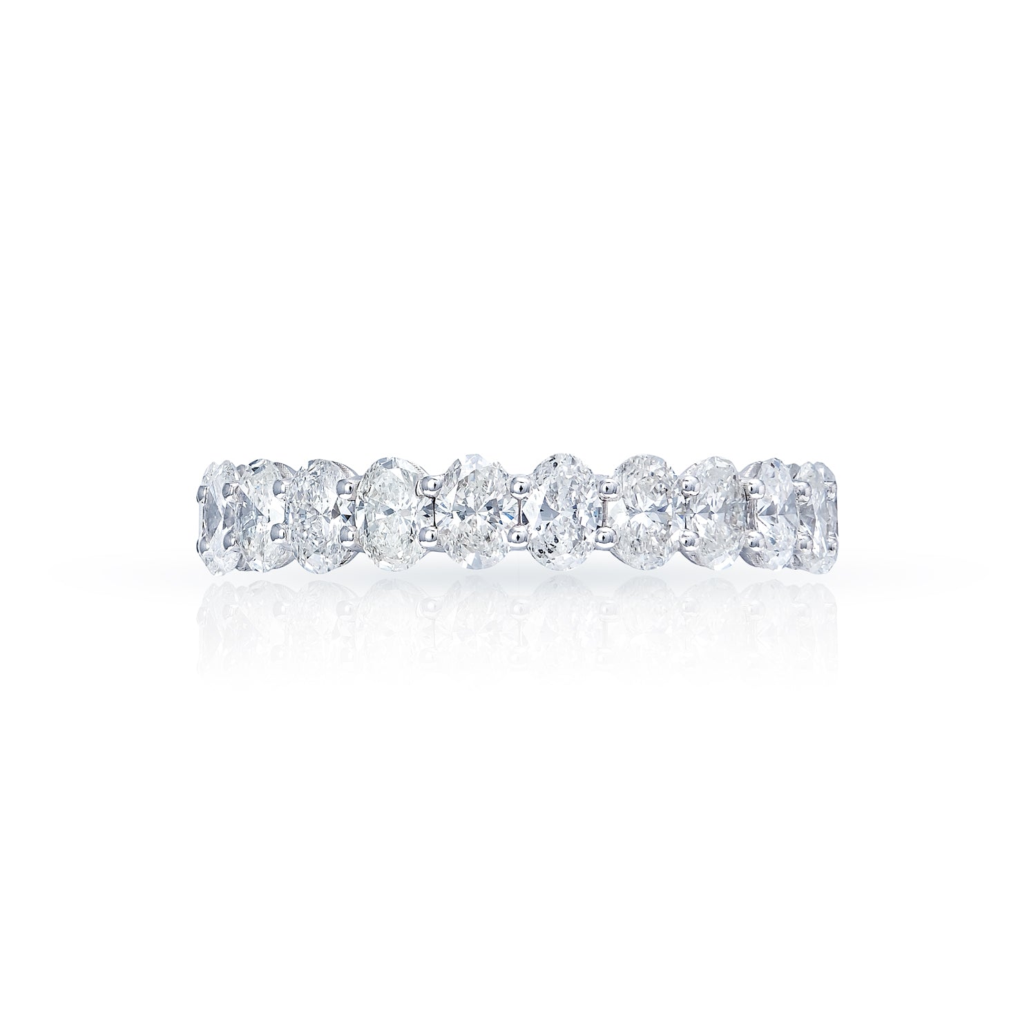 Imani 4 Carat Oval Cut Diamond Engagement Ring in 14 Karat White Gold 