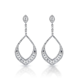 Sofia 5 Carat Diamond Chandelier Earrings in 14 Karat Front View
