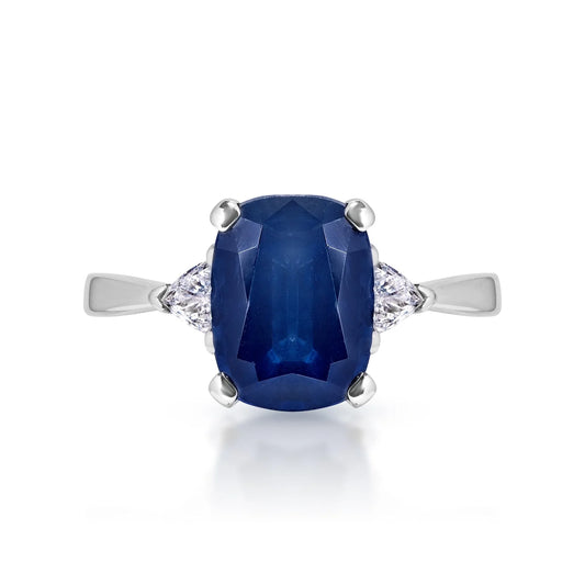Bague en saphir naturel non chauffé de Ceylan bleu royal de 1,07 carat - En vent Bague en saphir naturel non chauffé de Ceylan bleu royal de 1,07 carat - En vent