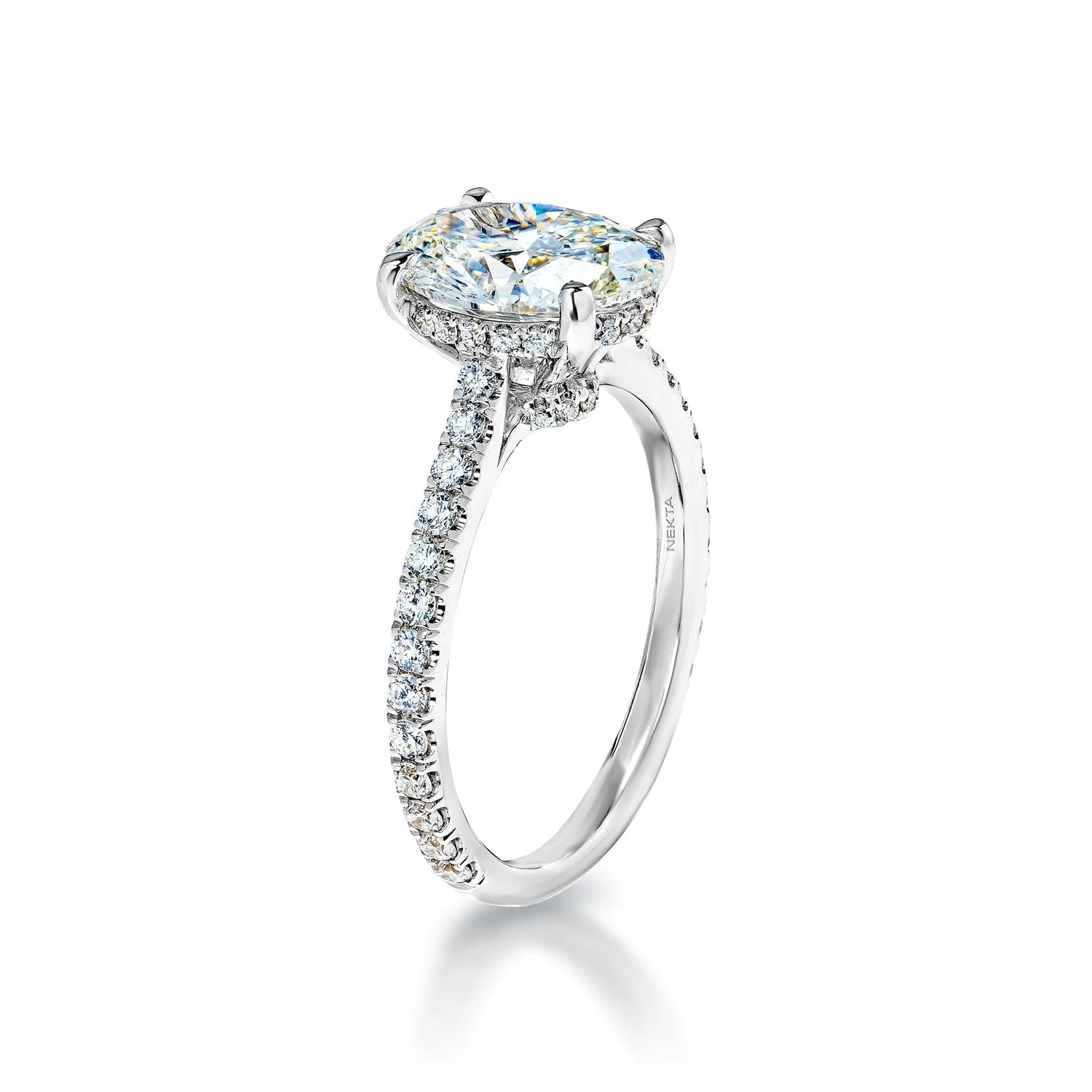 Carat Lab-Grown Diamond Engagement Ring in White Gold – Nekta