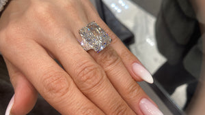 Like 23 Carat F SI1 Radiant Cut Lab Grown Diamond Engagement Ring in Platinum