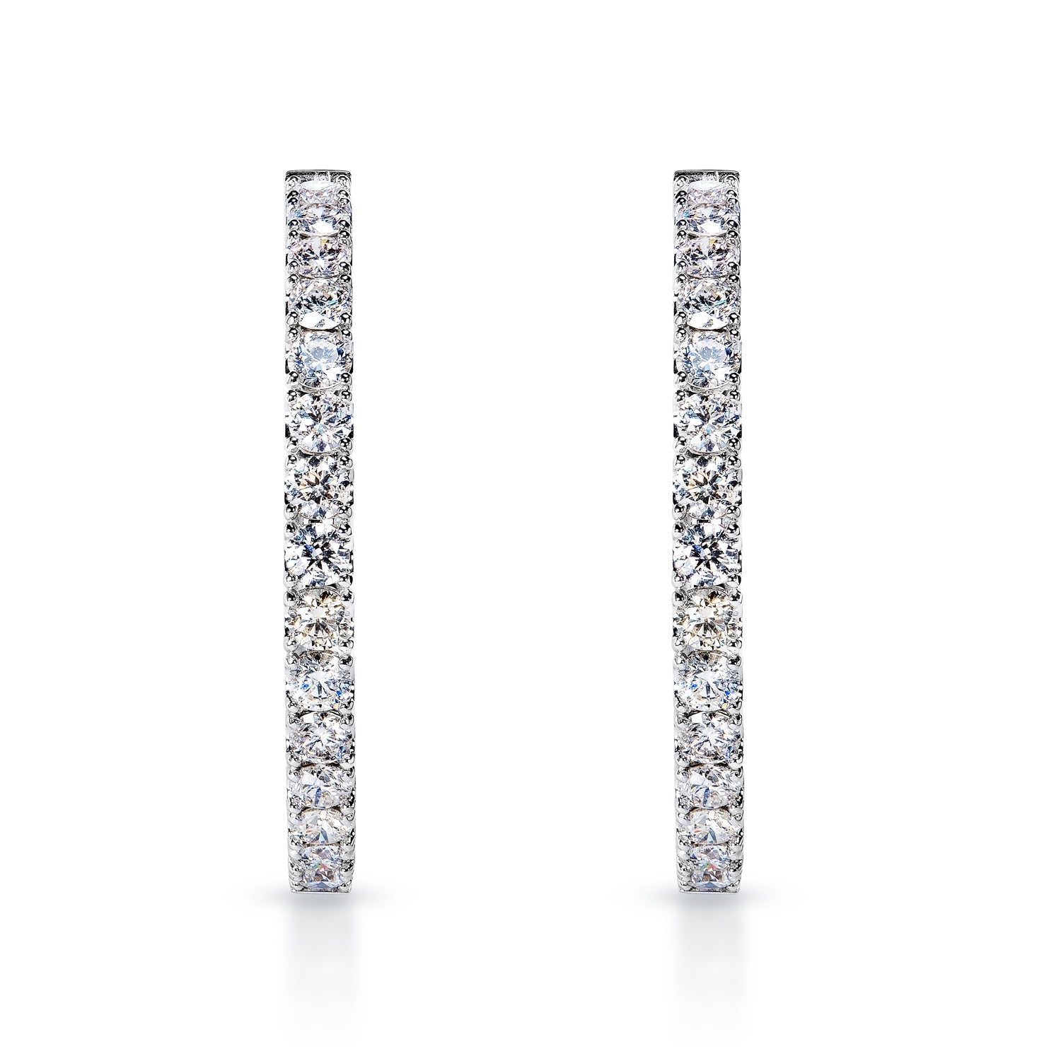 Finley Carat Round Brilliant Diamond Hoop Earrings – Nekta New