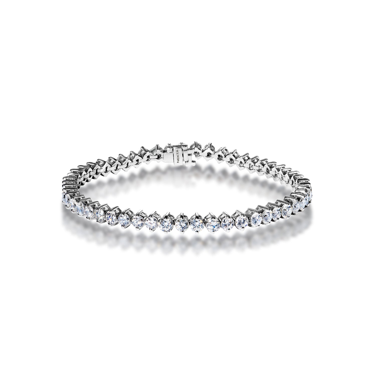 Diamond Bangle Bracelet with 1/2ct Round Diamond and Halo – Ziva Jewels