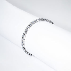 Celeste 13 Carat Round Brilliant Single Row Diamond Bracelet in 14k White Gold
