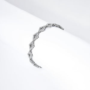 Kaylee 4 Carat Round Brilliant Diamond Bracelet in 14k White Gold