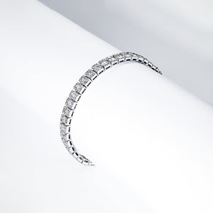 Averi 5 Carat Combine Mix Shape Single Row Diamond Tennis Bracelet in 14k White Gold