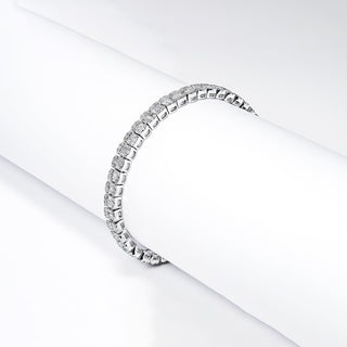 Milan 6 Carat Combine Mix Shape Single Row Diamond Tennis Bracelet in 14k White Gold