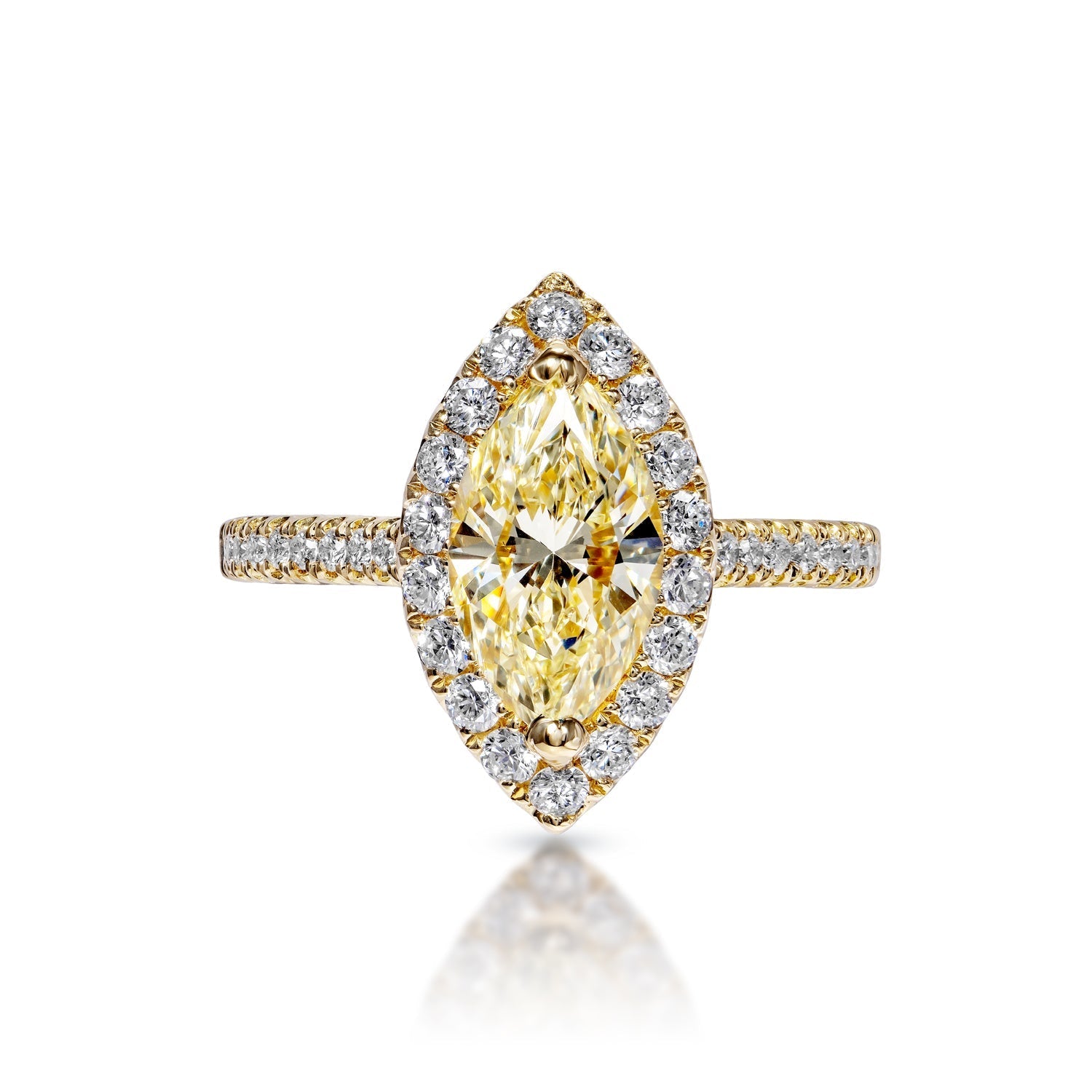 Yellow marquise diamond Clearance