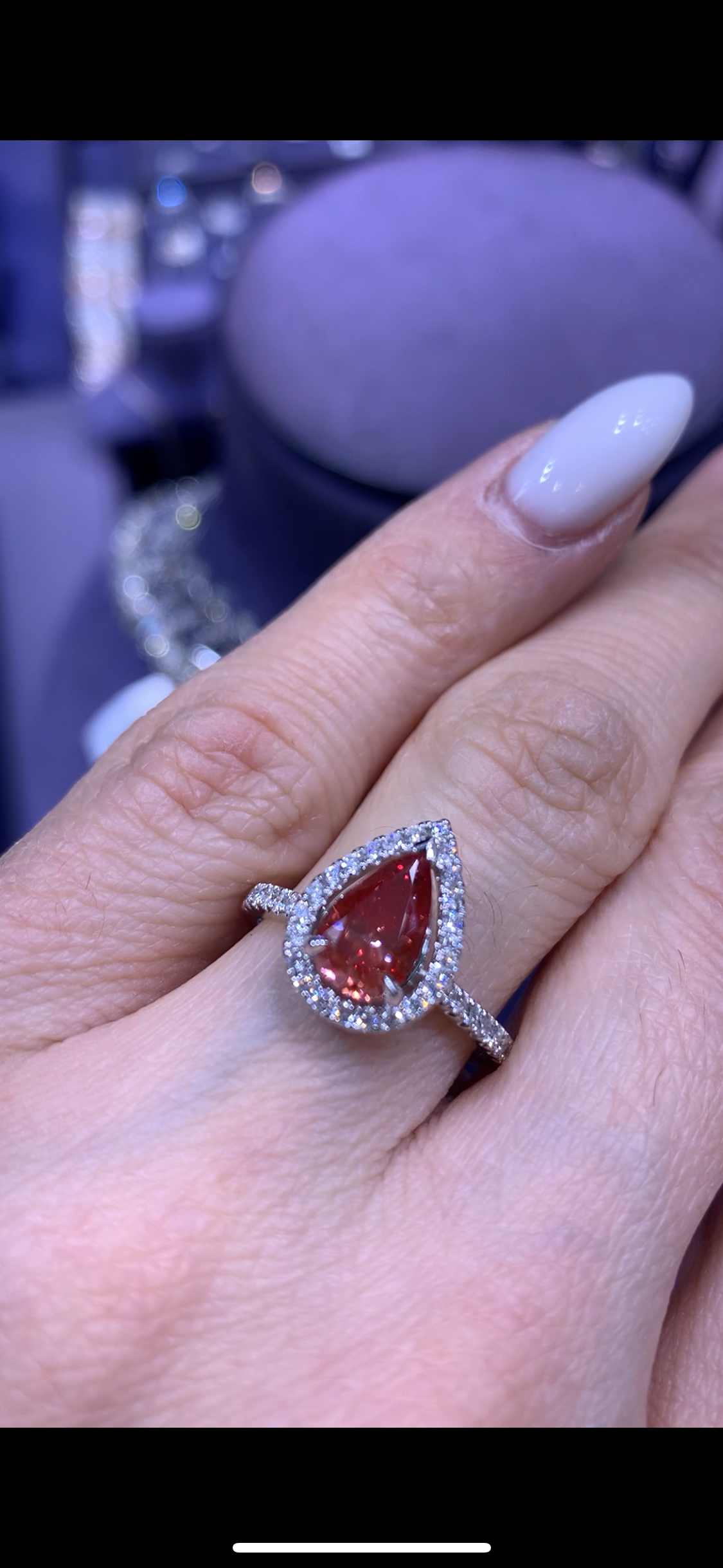 Red Spinel and Diamond Ring, 3.95 Carats | M.S. Rau