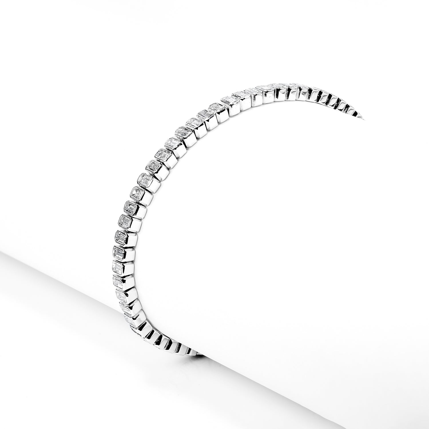 Mattia Cielo 18K White Gold 5 Row Spiral Diamond Bracelet-53168 - Hyde Park  Jewelers