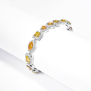 Colette 20 Carats Combine Mix Shape Single Row Diamond Bracelet in 18k White Gold