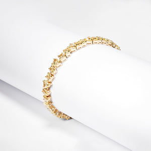 Shiloh 13 Carats Yellow Combine Mix Shape Diamond Bracelet in 18k Yellow Gold