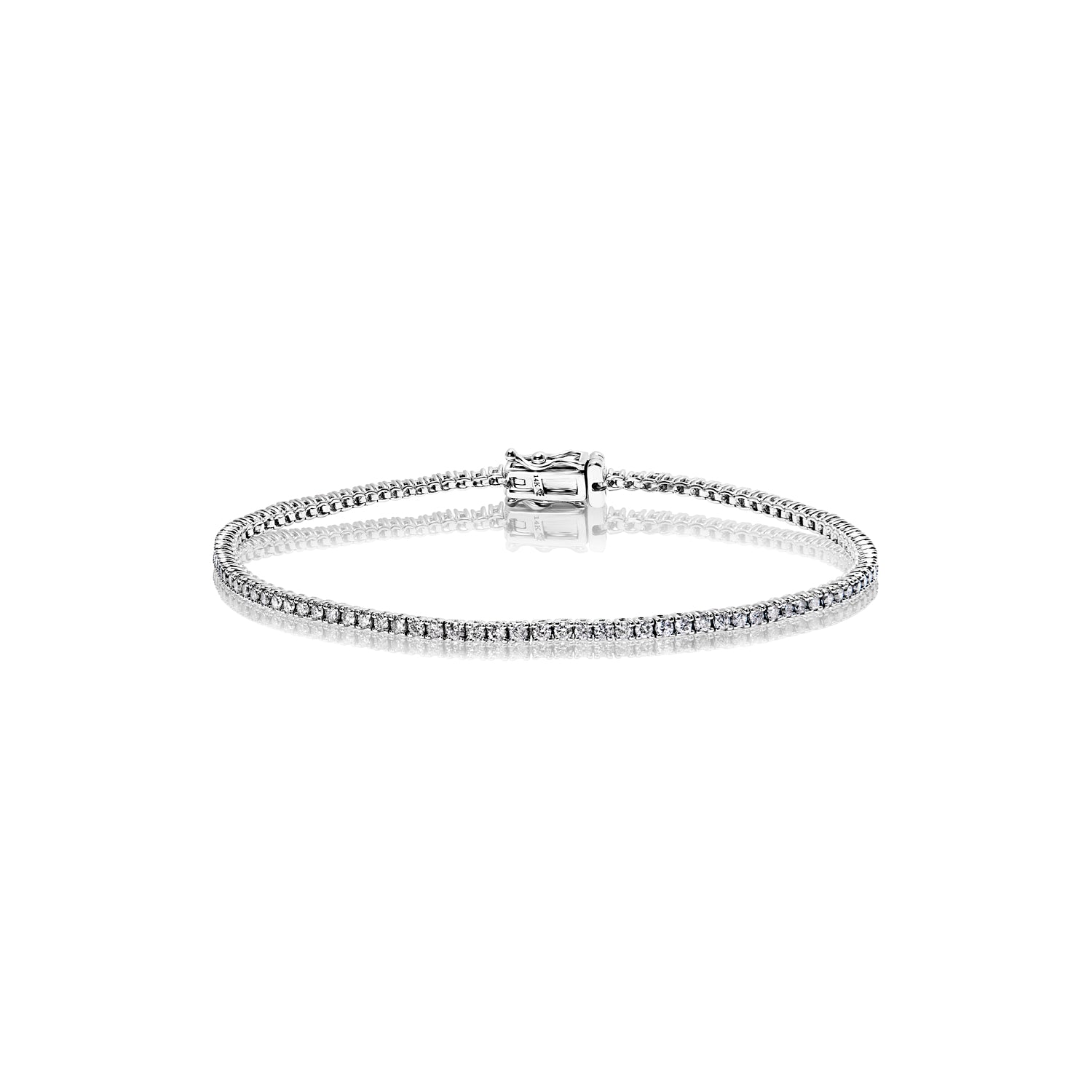 Diamond Bangle Bracelet with Single Diamond in Bezel Setting – Ziva Jewels