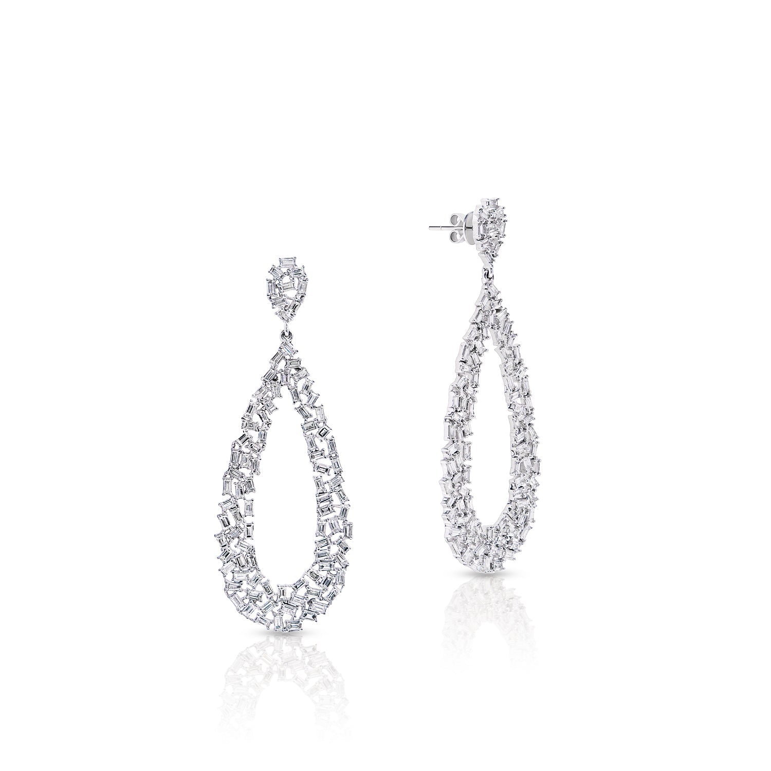 Diamond hanging earrings designs Clearance