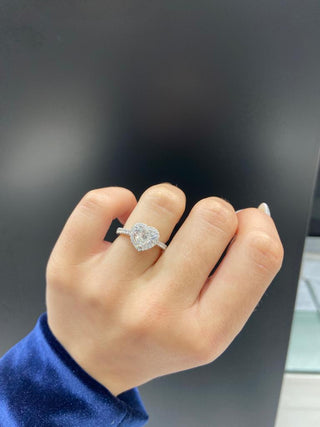 Saylor 2 Carat H VVS1 Heart Shape Diamond Engagement Ring in 18k White Gold