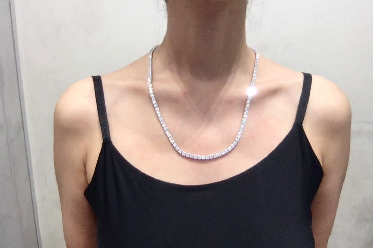 Gale Diamond Tennis Necklace in Platinum – Nekta New York