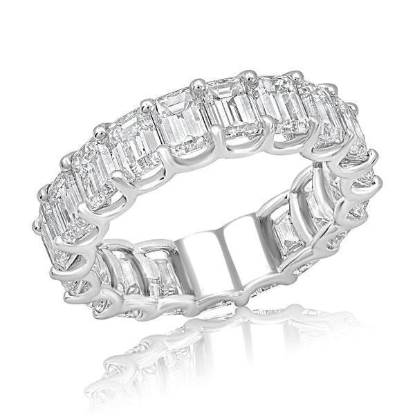 FAY 5-6 Carat Emerald Cut Diamond Eternity Band in Platinum - Mike