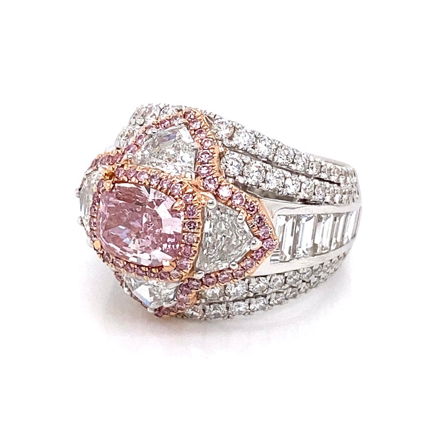 Blush 5 Carat Pear Shape Light Pink VVS2 Diamond Engagement Ring | Nekta New York - Ring - Mike Nekta NYC - Nekta New York