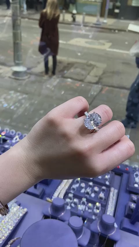 14 Karat White Gold Lab Grown Diamond Engagement Ring
