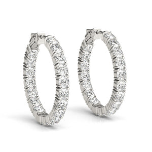 Buy quality Dazzling Eternity Diamond Bali hoop Earrings in Surat