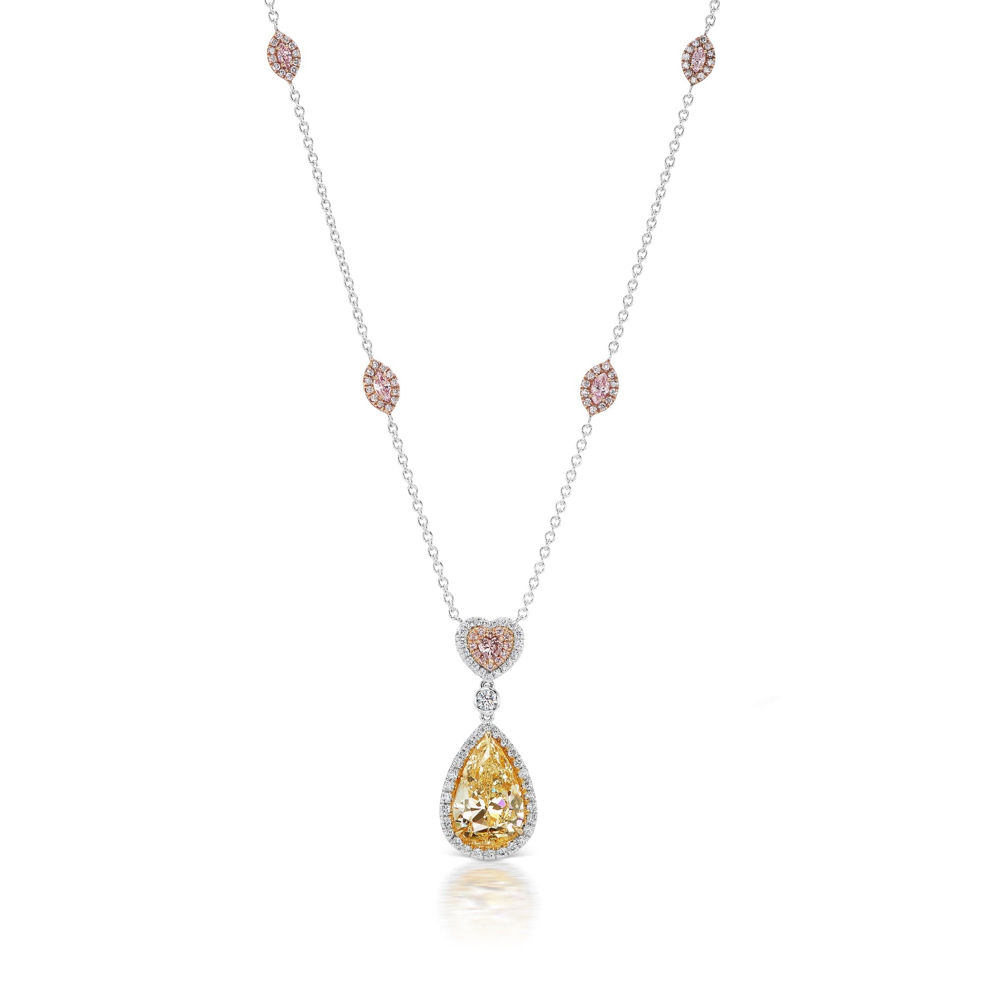 Nekta New York Amun Pear Shape Diamond Pendant Necklace