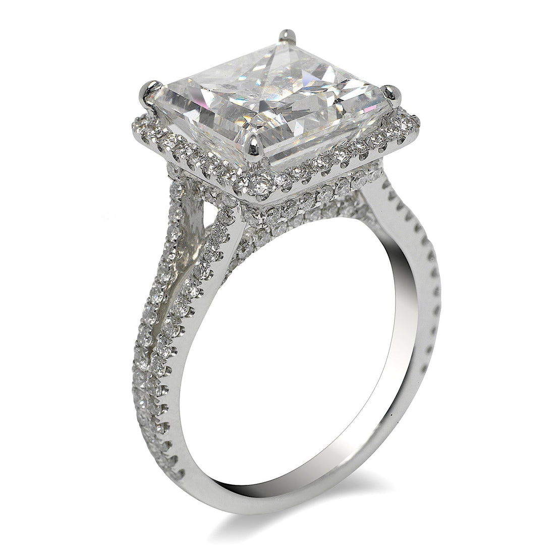 Elegant 6 Carat Princess Cut Diamond Engagement Ring – Nekta New York