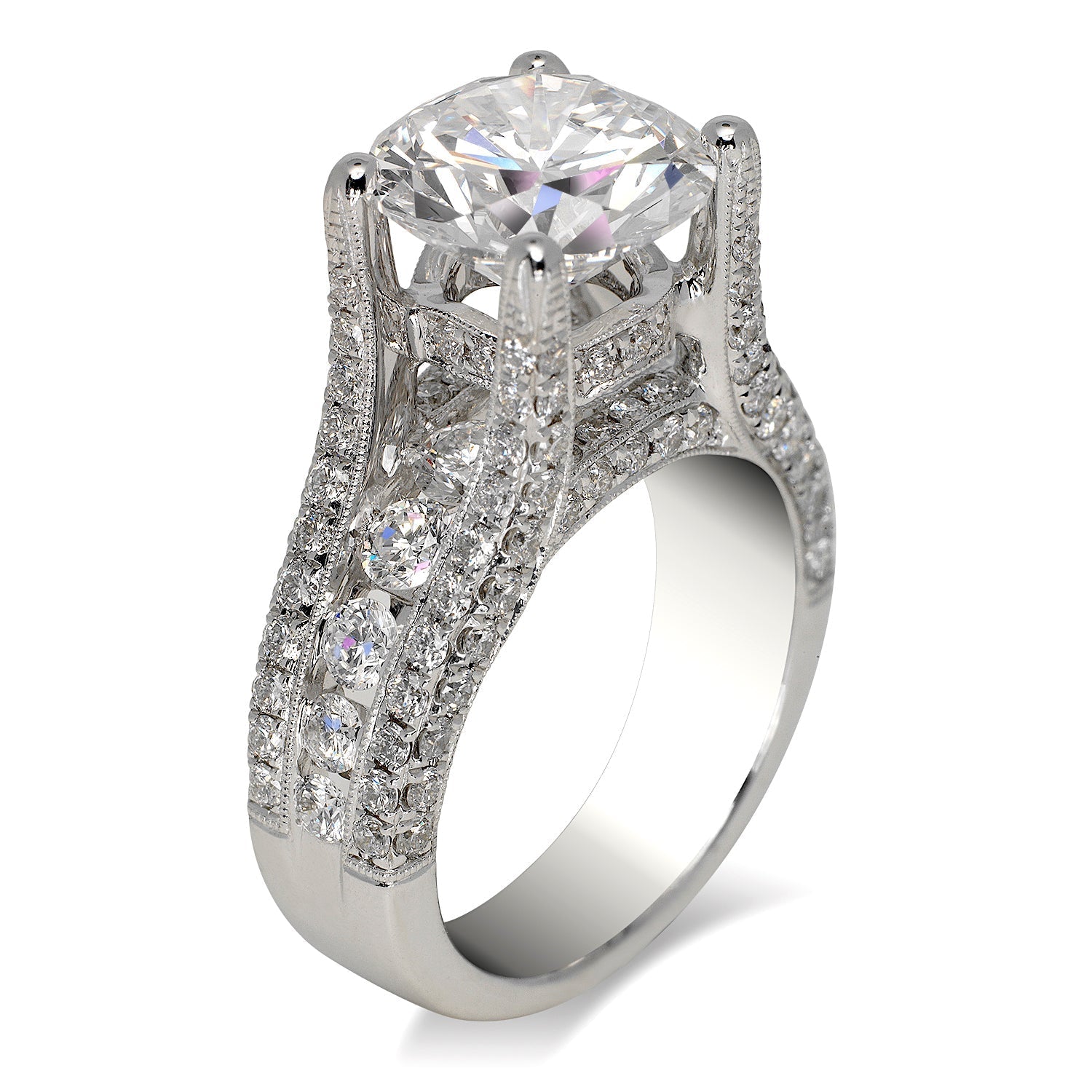 Pam 6-Carat Round Brilliant Diamond Engagement Ring – Nekta New York