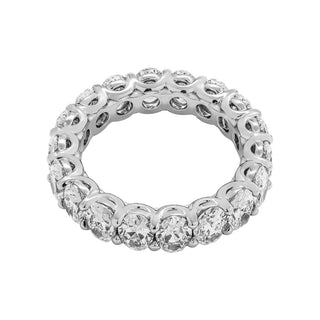 7 Carat Oval Cut Diamond Eternity Band in Platinum 40 pointer Top View