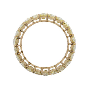 7 Carat Radiant Cut Diamond Eternity Band in 18K Yellow Gold 35 pointer Top View