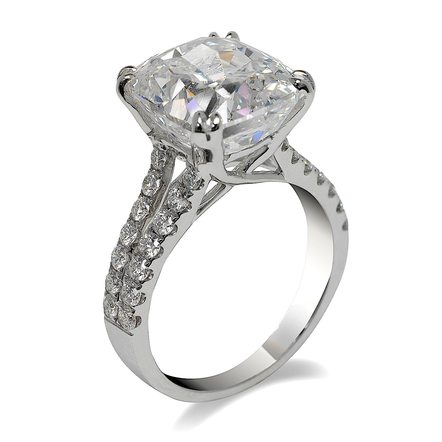 14k White and Rose Gold Round Halo Plus 5/8 carat Diamond Complete Eng –  RAZA JEWELERS