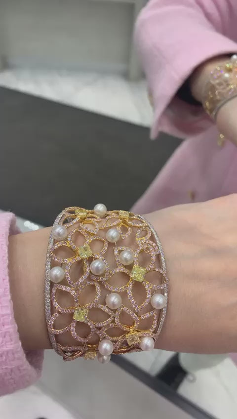 21 karat gold bracelet - متجر عبدالعزيز متجر احترافي لبيع المجوهرات  والألماس azizjewelry store