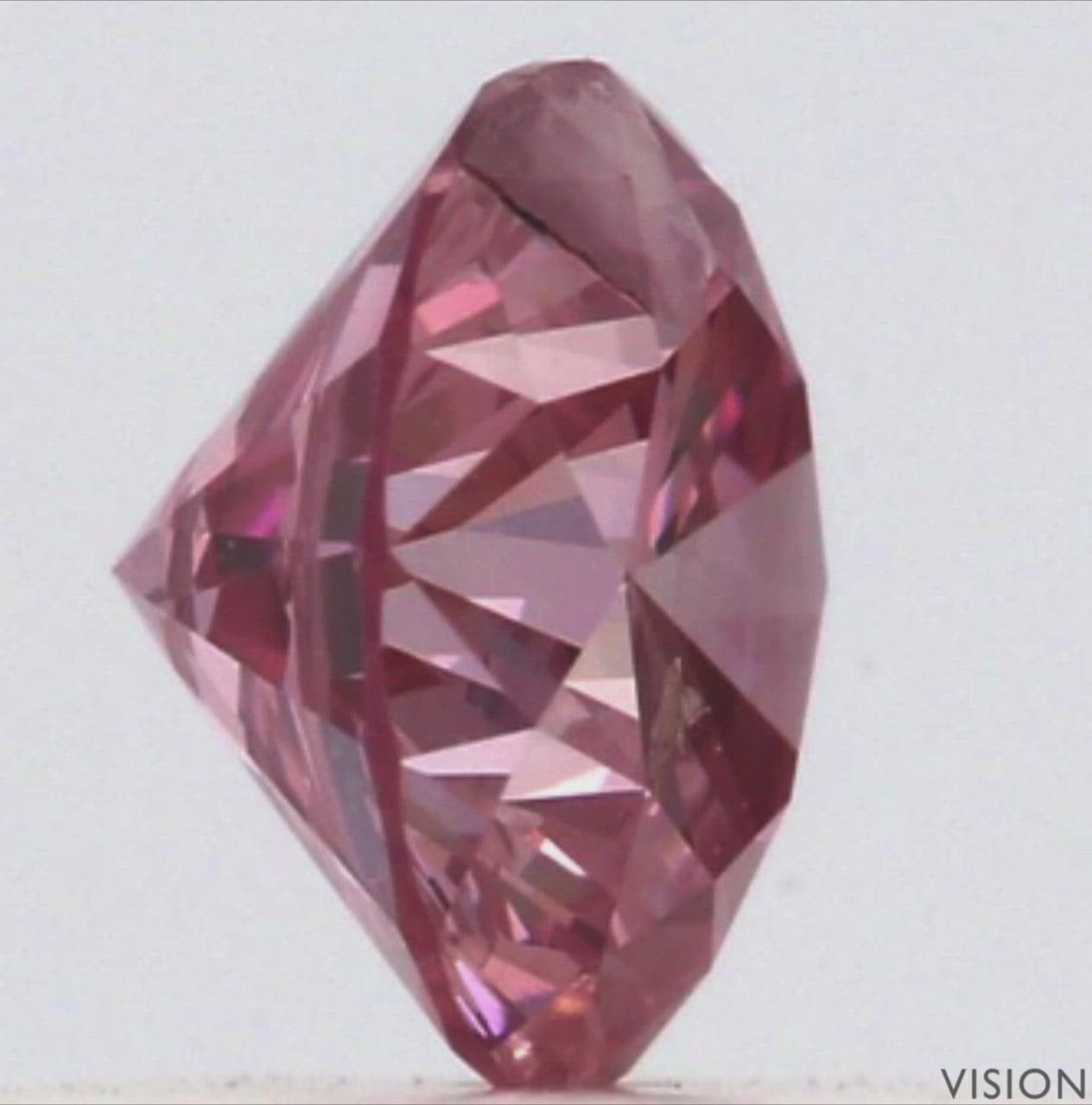 Fancy Intense Pink Argyle Diamond Round Shaped 0.40 Shaped Full Video View