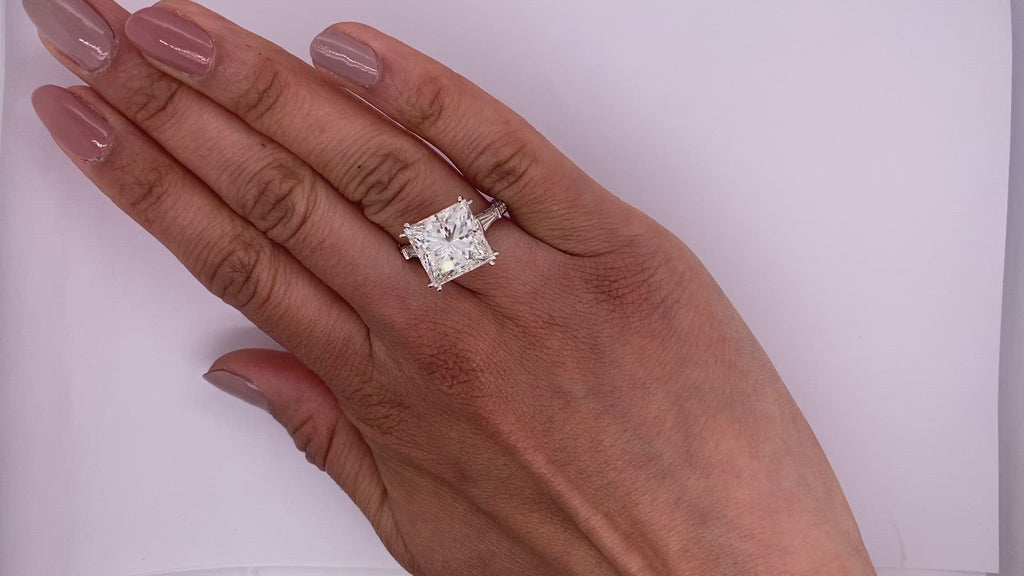 Miabella Women's 1/10 Carat T.W. Princess-Cut Diamond 10kt White Gold  Solitaire Engagement Ring - Walmart.com