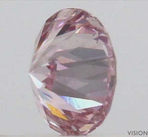 Natural Fancy Purplish Pink 0.30 Carat Round Brilliant Diamond Full  View Video